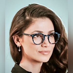 CHACANA Speckled Turquoise Round Stylish Chic Eco-Friendly Handmade Cute Glasses